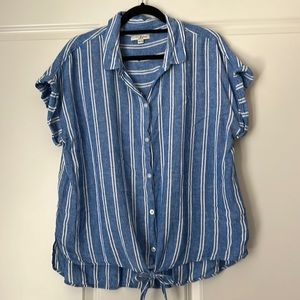 Linen/rayon blend top